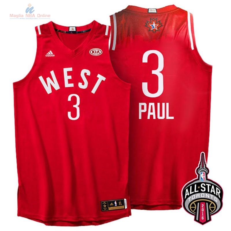 Acquista Maglia NBA 2016 All Star #3 Chris Paul Rosso