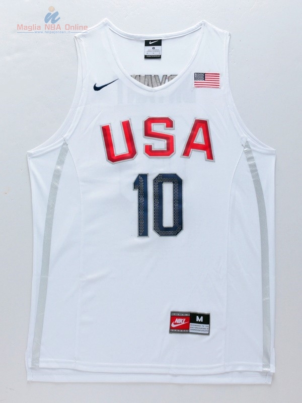 Acquista Maglia NBA 2016 USA #10 Bryant Bianco