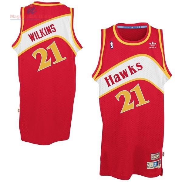 Acquista Maglia NBA Atlanta Hawks #21 Dominique Wilkins Rosso