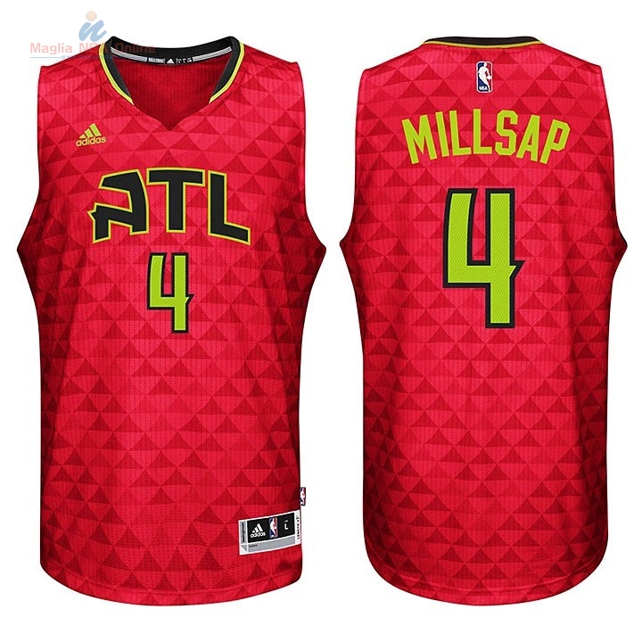 Acquista Maglia NBA Atlanta Hawks #4 Paul Millsap Rosso