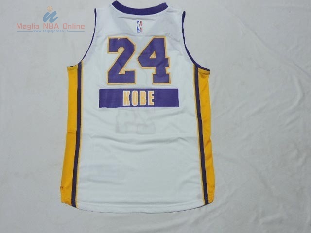 Acquista Maglia NBA Bambino 2014 Natale Los Angeles Lakers #24 Kobe Bianco