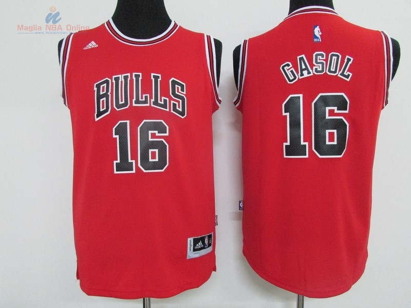Acquista Maglia NBA Bambino Chicago Bulls #16 Pau Gasol Rosso