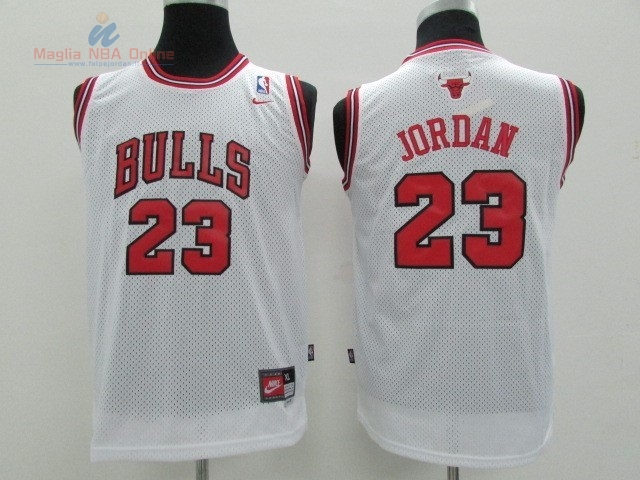 Acquista Maglia NBA Bambino Chicago Bulls #23 Michael Jordan Bianco