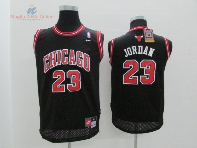 Acquista Maglia NBA Bambino Chicago Bulls #23 Michael Jordan Nero