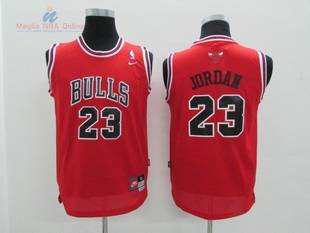 Acquista Maglia NBA Bambino Chicago Bulls #23 Michael Jordan Rosso