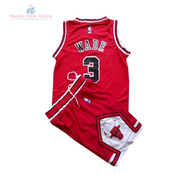 Acquista Maglia NBA Bambino Chicago Bulls #3 Dwyane Wade Rosso