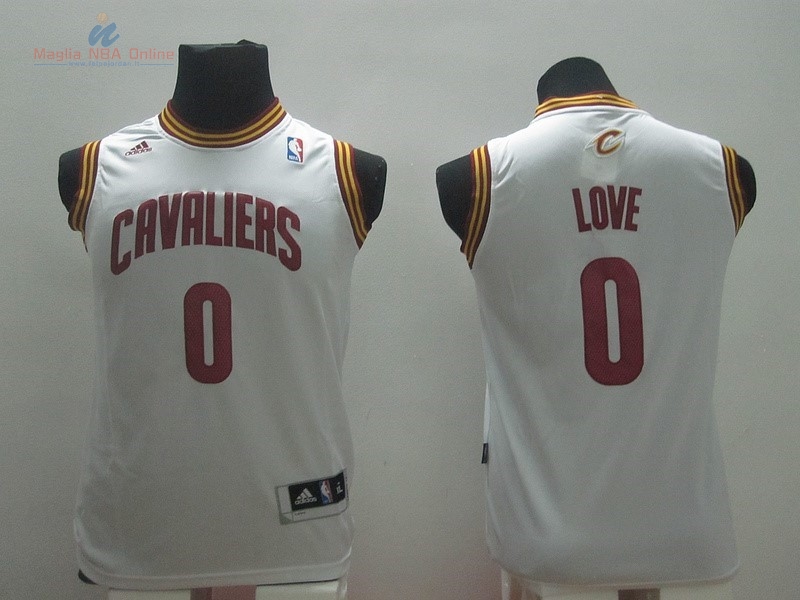 Acquista Maglia NBA Bambino Cleveland Cavaliers #0 Kevin Love Bianco