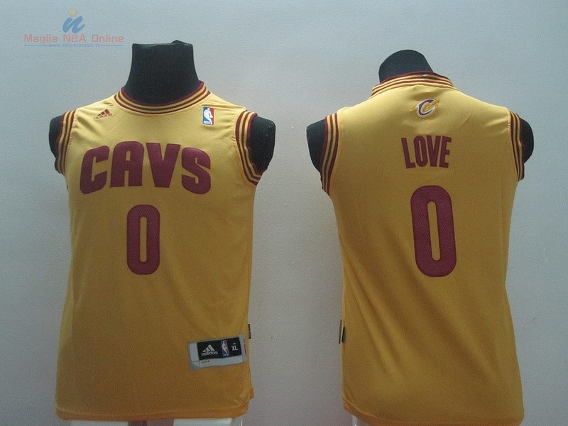 Acquista Maglia NBA Bambino Cleveland Cavaliers #0 Kevin Love Giallo