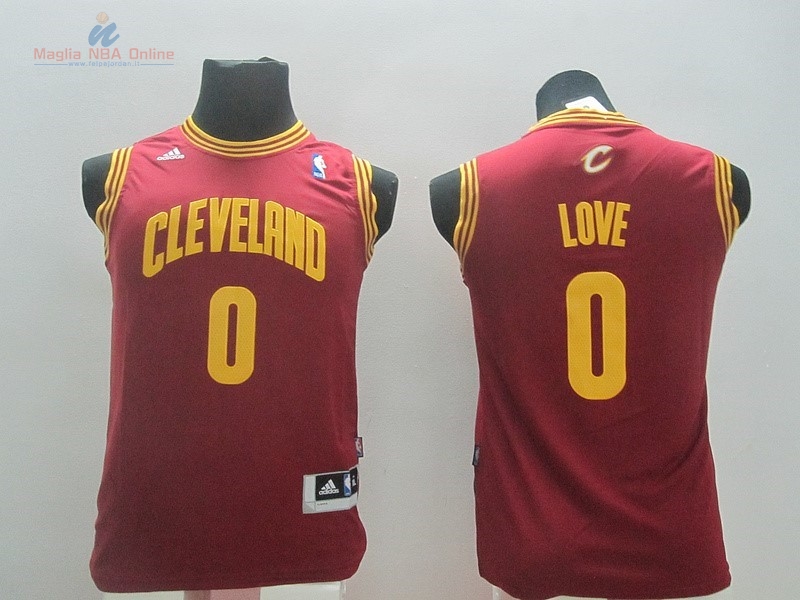 Acquista Maglia NBA Bambino Cleveland Cavaliers #0 Kevin Love Rosso