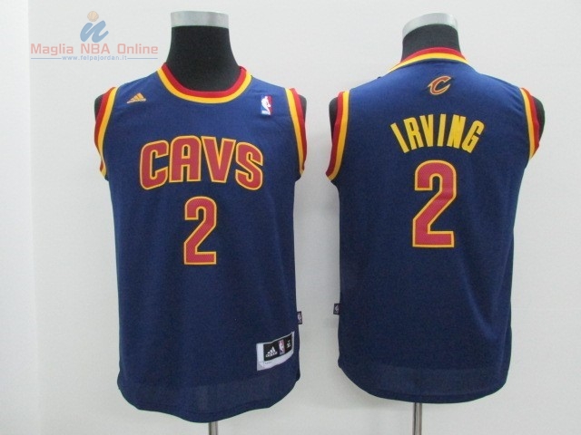 Acquista Maglia NBA Bambino Cleveland Cavaliers #2 Kyrie Irving Blu