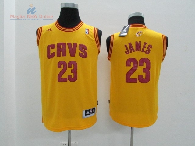 Acquista Maglia NBA Bambino Cleveland Cavaliers #23 LeBron James Giallo