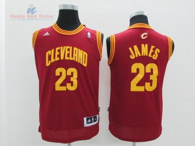 Acquista Maglia NBA Bambino Cleveland Cavaliers #23 LeBron James Rosso