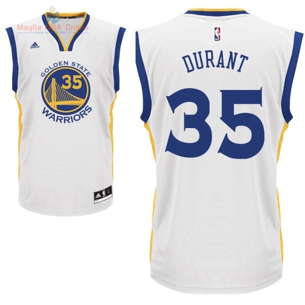 Acquista Maglia NBA Bambino Golden State Warriors #35 Kevin Durant Bianco