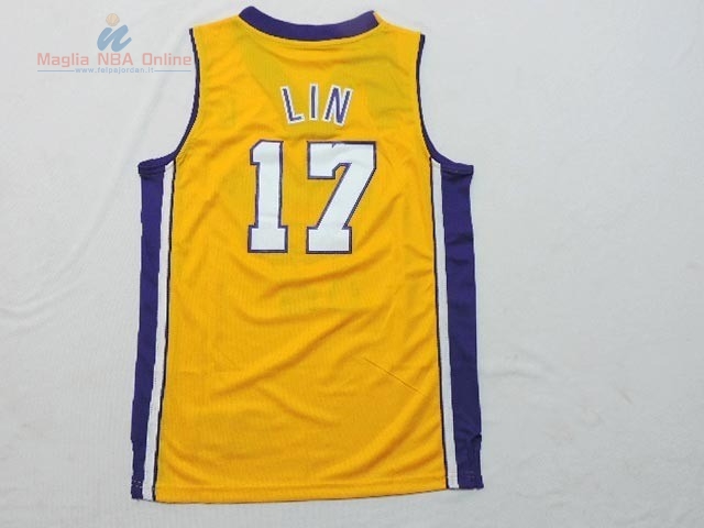 Acquista Maglia NBA Bambino Los Angeles Lakers #17 Jeremy Lin Giallo