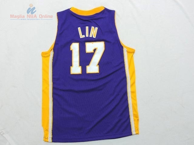 Acquista Maglia NBA Bambino Los Angeles Lakers #17 Jeremy Lin Porpora