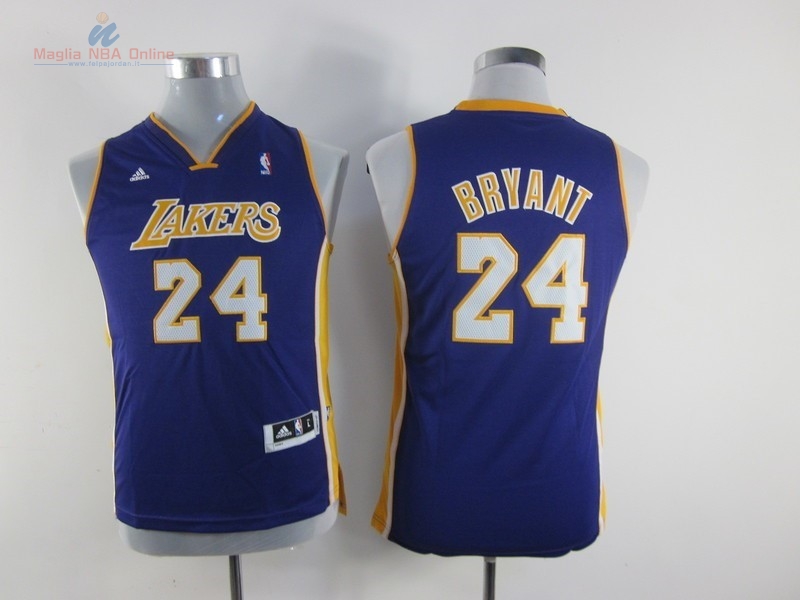 Acquista Maglia NBA Bambino Los Angeles Lakers #24 Kobe Bryant Porpora