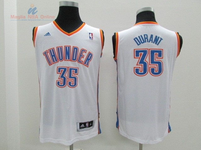 Acquista Maglia NBA Bambino Oklahoma City Thunder #35 Kevin Durant Bianco