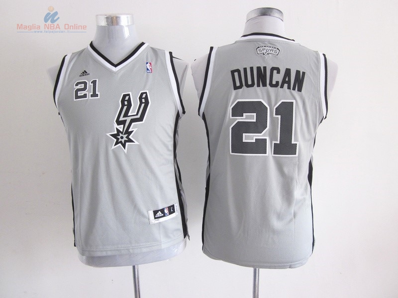 Acquista Maglia NBA Bambino San Antonio Spurs #21 Tim Duncan Bianco