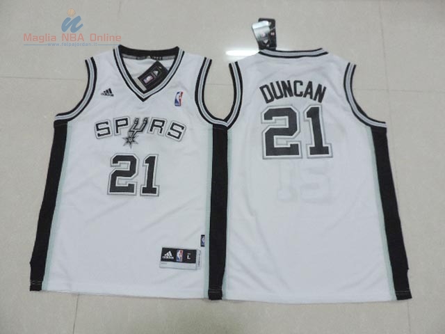 Acquista Maglia NBA Bambino San Antonio Spurs #21 Tim Duncan Grigio