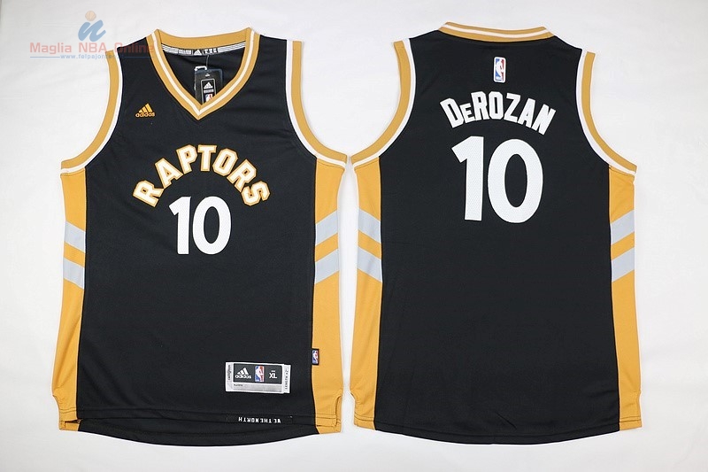 Acquista Maglia NBA Bambino Toronto Raptors #10 Demar DeRozan Nero