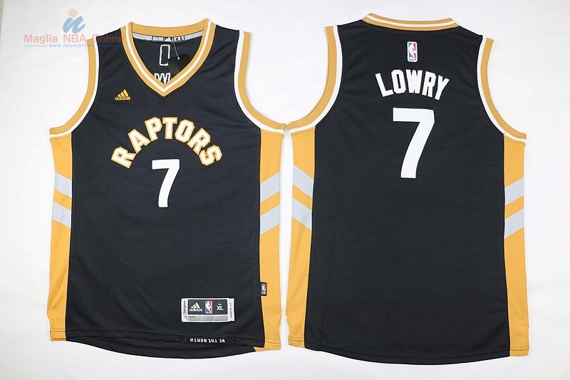 Acquista Maglia NBA Bambino Toronto Raptors #7 Kyle Lowry Nero