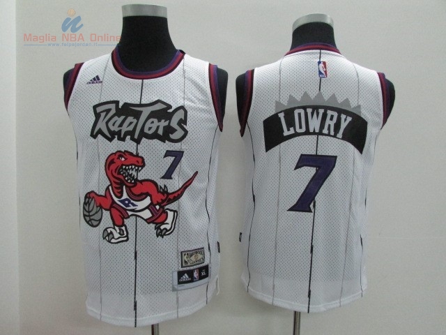 Acquista Maglia NBA Bambino Toronto Raptors #7 Kyle Lowry Retro Bianco