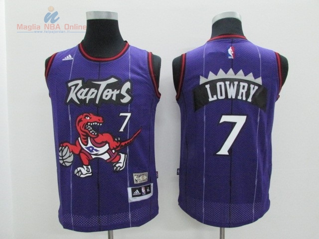 Acquista Maglia NBA Bambino Toronto Raptors #7 Kyle Lowry Retro Porpora