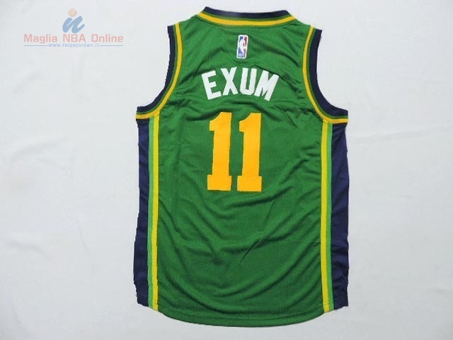 Acquista Maglia NBA Bambino Utah Jazz #11 Dante Exum Verde