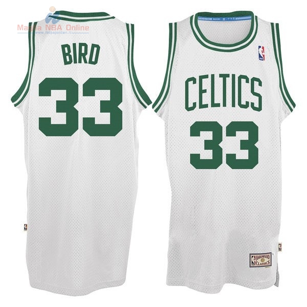 Acquista Maglia NBA Boston Celtics #33 Larry Joe Bird Bianco