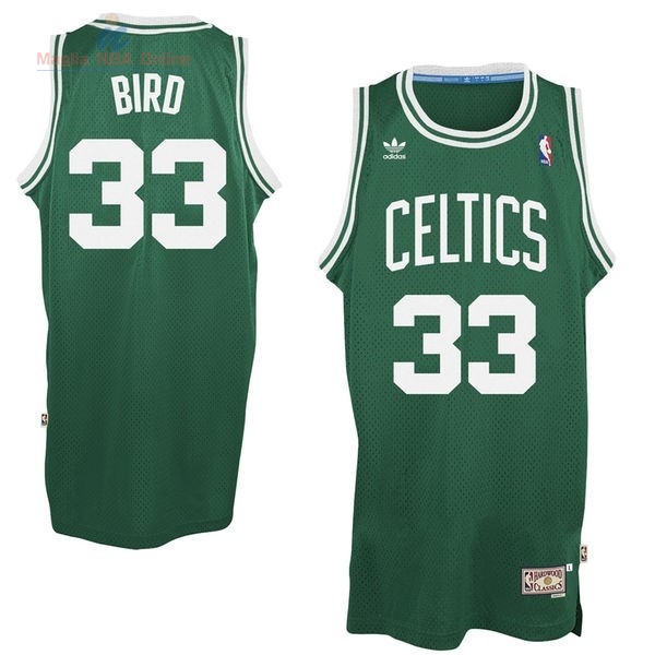 Acquista Maglia NBA Boston Celtics #33 Larry Joe Bird Verde