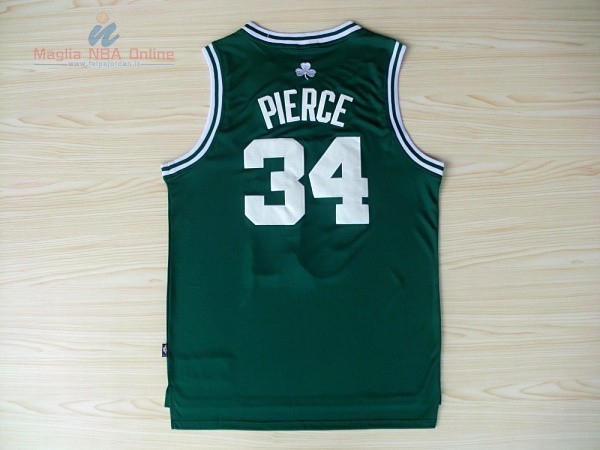 Acquista Maglia NBA Boston Celtics #34 Paul Pierce Verde Bianco