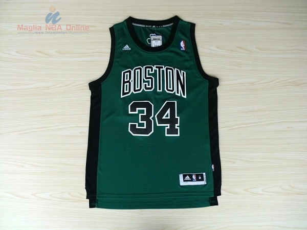 Acquista Maglia NBA Boston Celtics #34 Paul Pierce Verde Nero