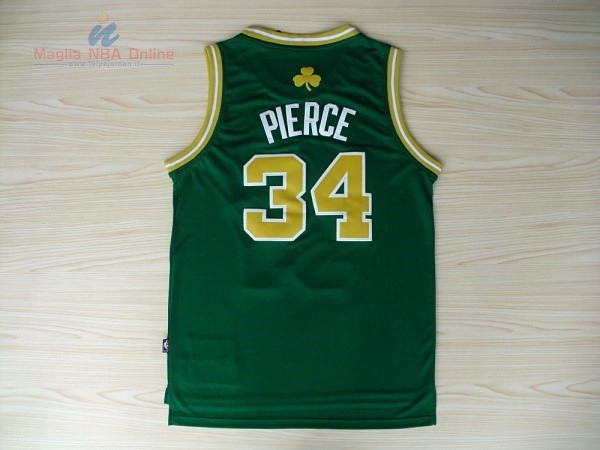 Acquista Maglia NBA Boston Celtics #34 Paul Pierce Verde Oro