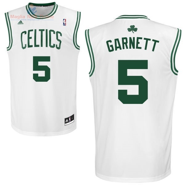 Acquista Maglia NBA Boston Celtics #5 Kevin Garnett Bianco