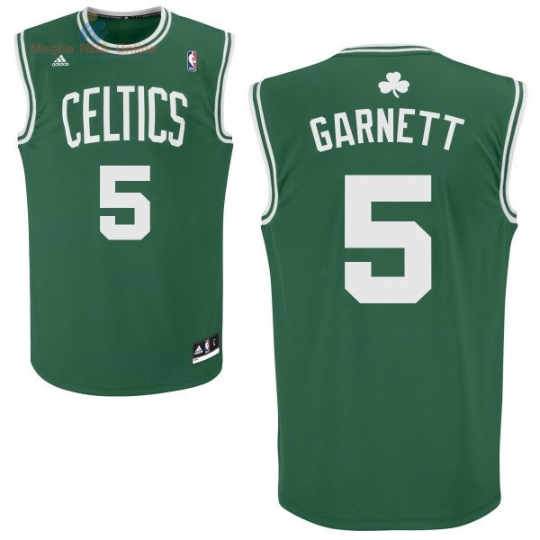Acquista Maglia NBA Boston Celtics #5 Kevin Garnett Verde Bianco