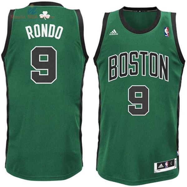 Acquista Maglia NBA Boston Celtics #9 Rajon Rondo Verde Nero