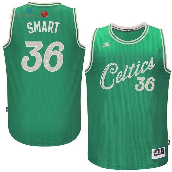 Acquista Maglia NBA Boston Celtics 2015 Natale #36 Smart Verde