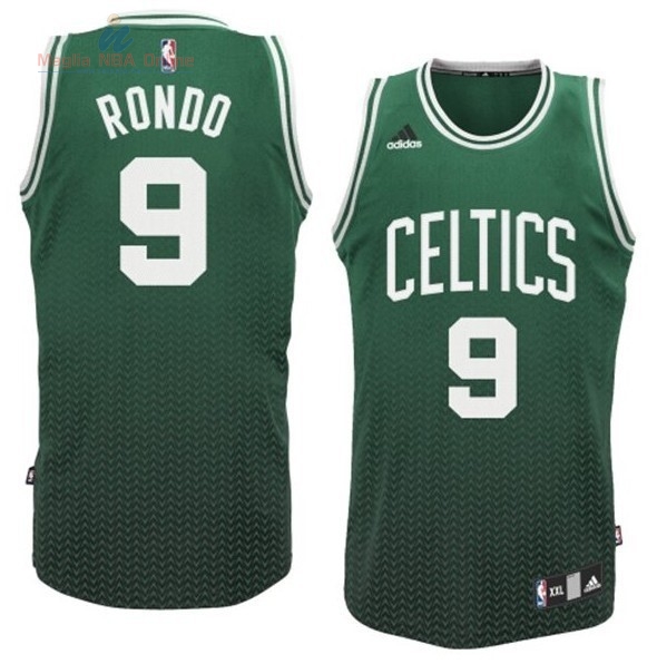 Acquista Maglia NBA Boston Celtics Moda Risuonare #9 Rondo Verde