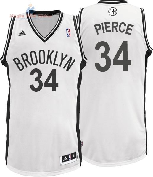 Acquista Maglia NBA Brooklyn Nets #34 Paul Pierce Bianco