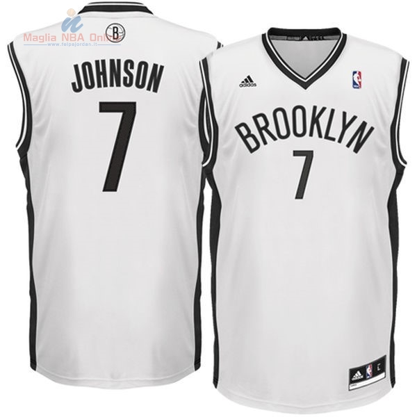 Acquista Maglia NBA Brooklyn Nets #7 Earvin Johnson Bianco