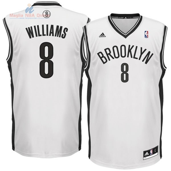 Acquista Maglia NBA Brooklyn Nets #8 Deron Michael Williams Bianco