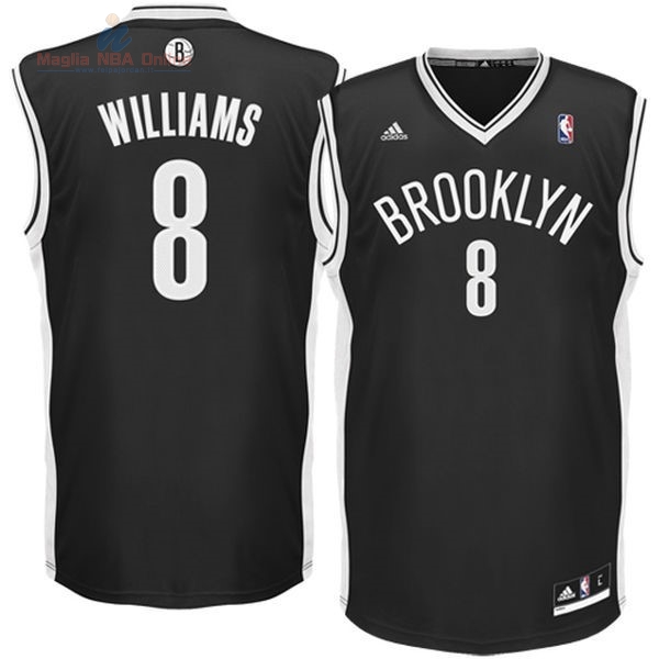 Acquista Maglia NBA Brooklyn Nets #8 Deron Michael Williams Nero