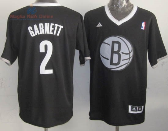 Acquista Maglia NBA Brooklyn Nets 2013 Natale #2 Garnett Nero
