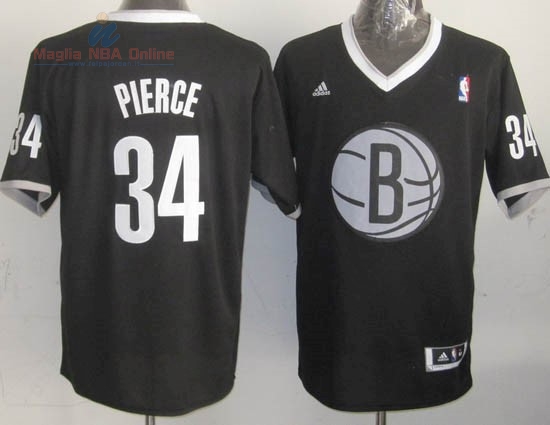 Acquista Maglia NBA Brooklyn Nets 2013 Natale #34 Pierce Nero