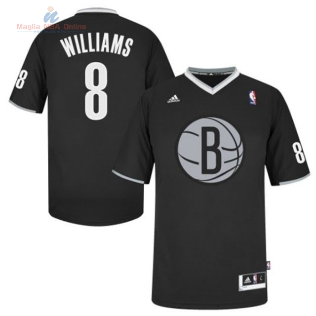 Acquista Maglia NBA Brooklyn Nets 2013 Natale #8 Williams Nero