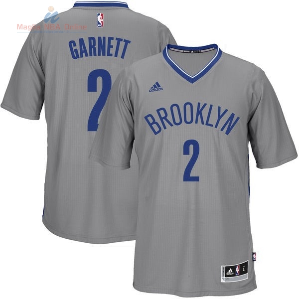 Acquista Maglia NBA Brooklyn Nets Manica Corta #2 Kevin Garnett Grigio