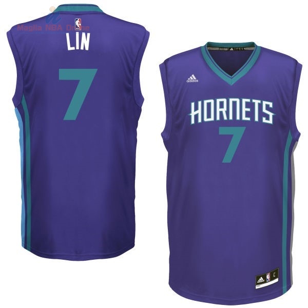 Acquista Maglia NBA Charlotte Hornets #7 Jeremy Lin Blu