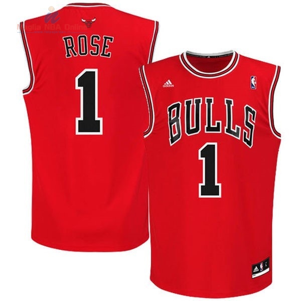 Acquista Maglia NBA Chicago Bulls #1 Derrick Rose Rosso