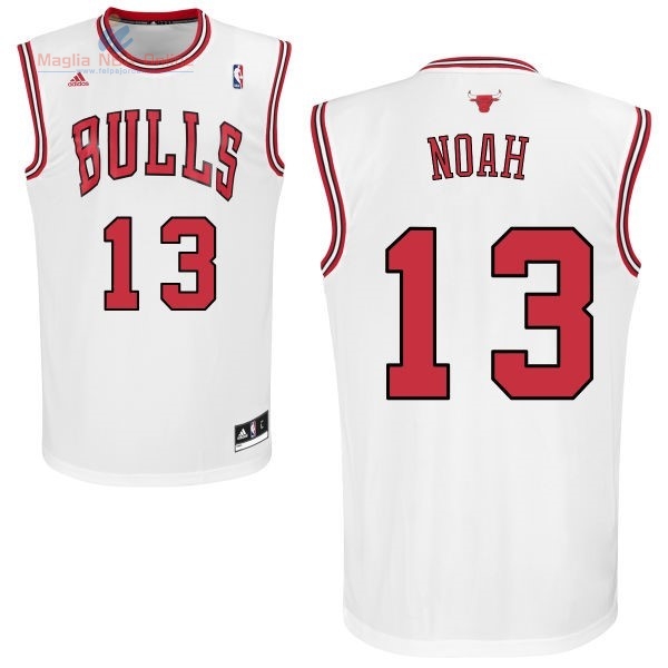 Acquista Maglia NBA Chicago Bulls #13 Joakim Noah Bianco