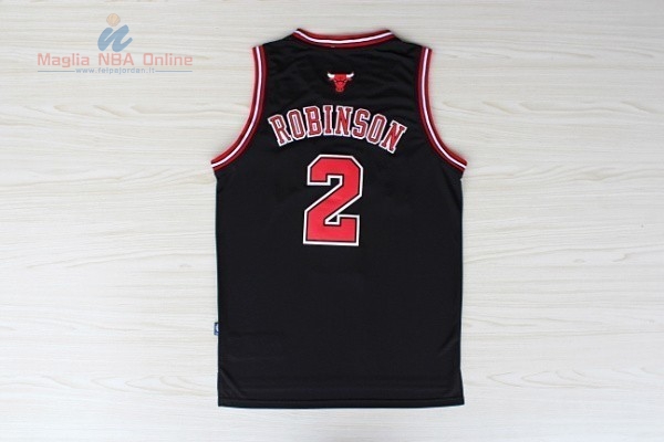 Acquista Maglia NBA Chicago Bulls #2 Nate Robinson Nero